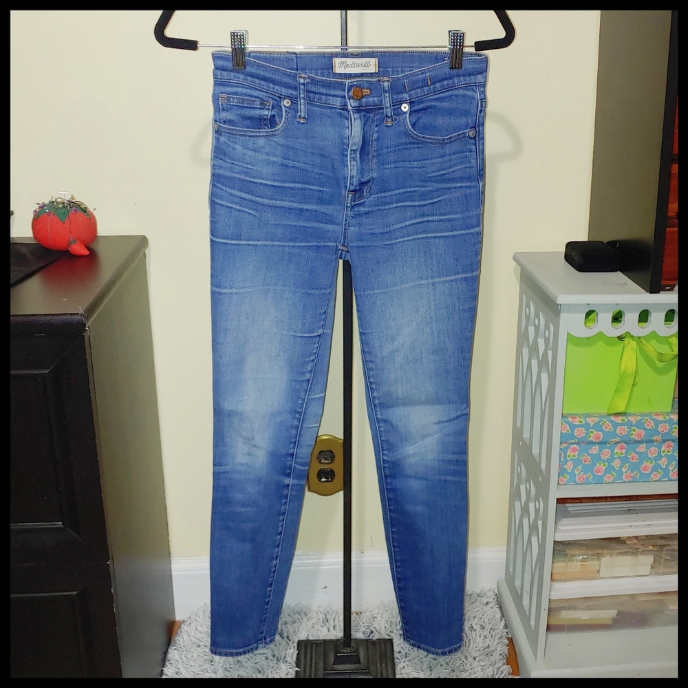 Madewell High Riser Skinny Blue Jeans 27 - Picture 1 of 7